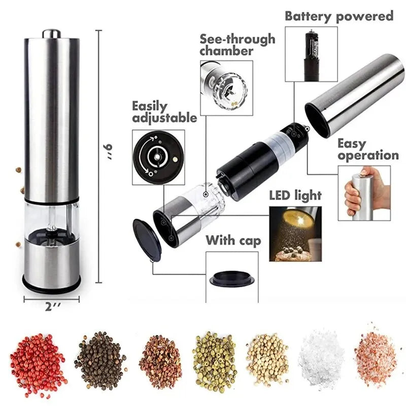Adjustable Electric Salt & Pepper Mill