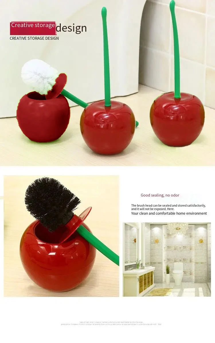 Cherry Shape Toilet Brush Set
