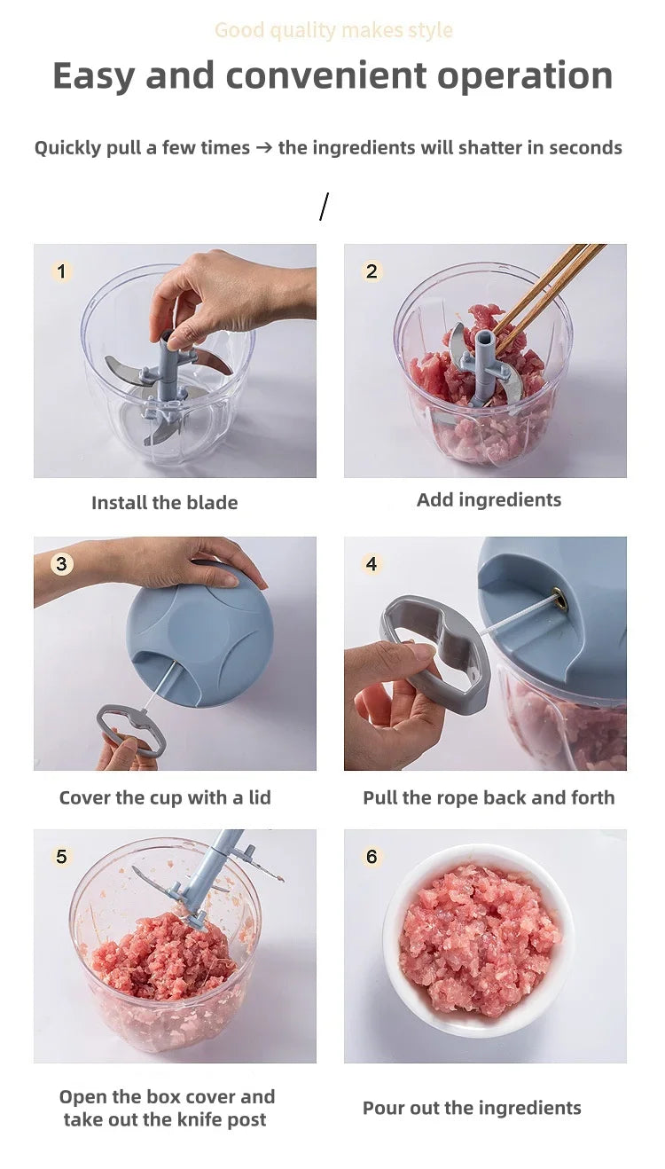 Manual Rotating Food Chopper