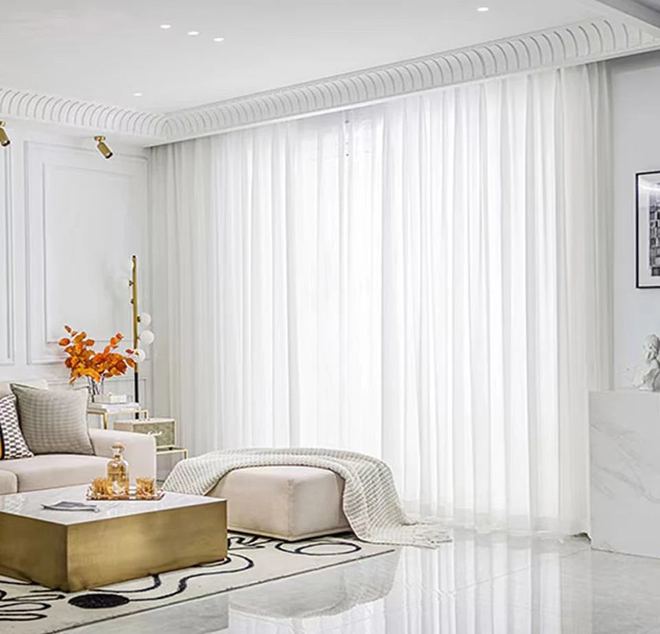 Luxury White Sheer Curtains