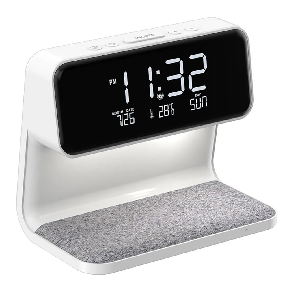 All-in-One Bedside Dock: Light, Clock & Charger