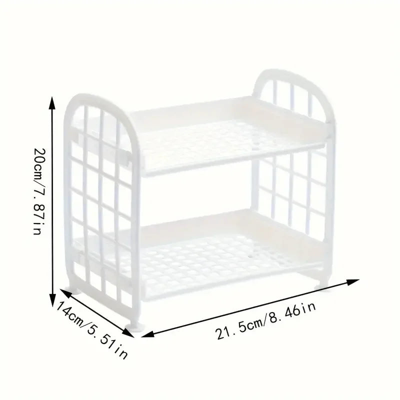 Two-Tier Wooden Desktop Shelf