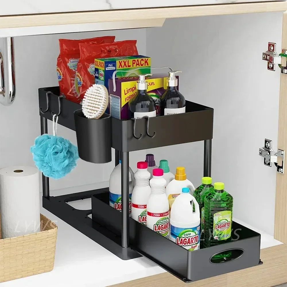 Sliding Cabinet Organizer Basket