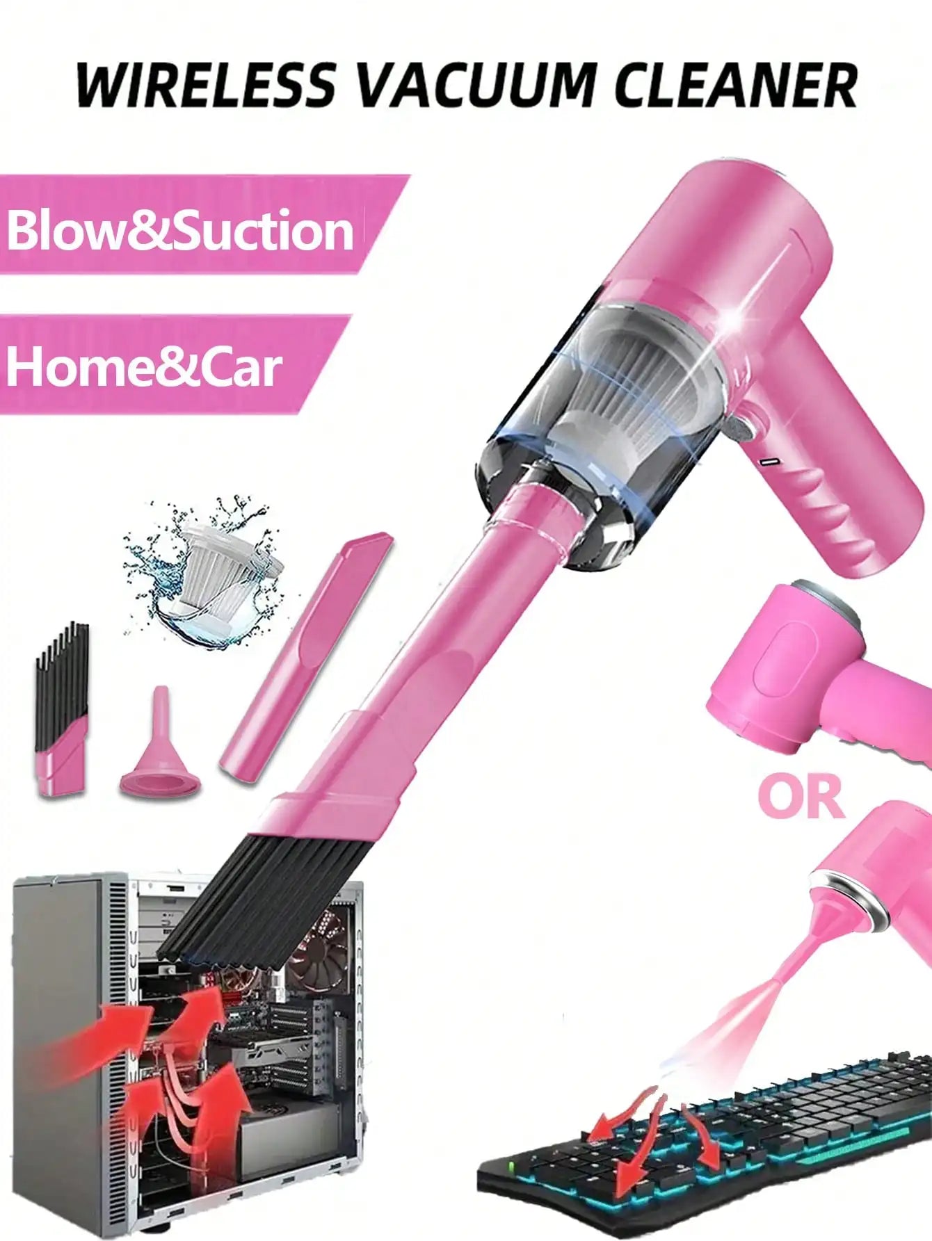 3-in-1 USB Portable Vacuum & Blower