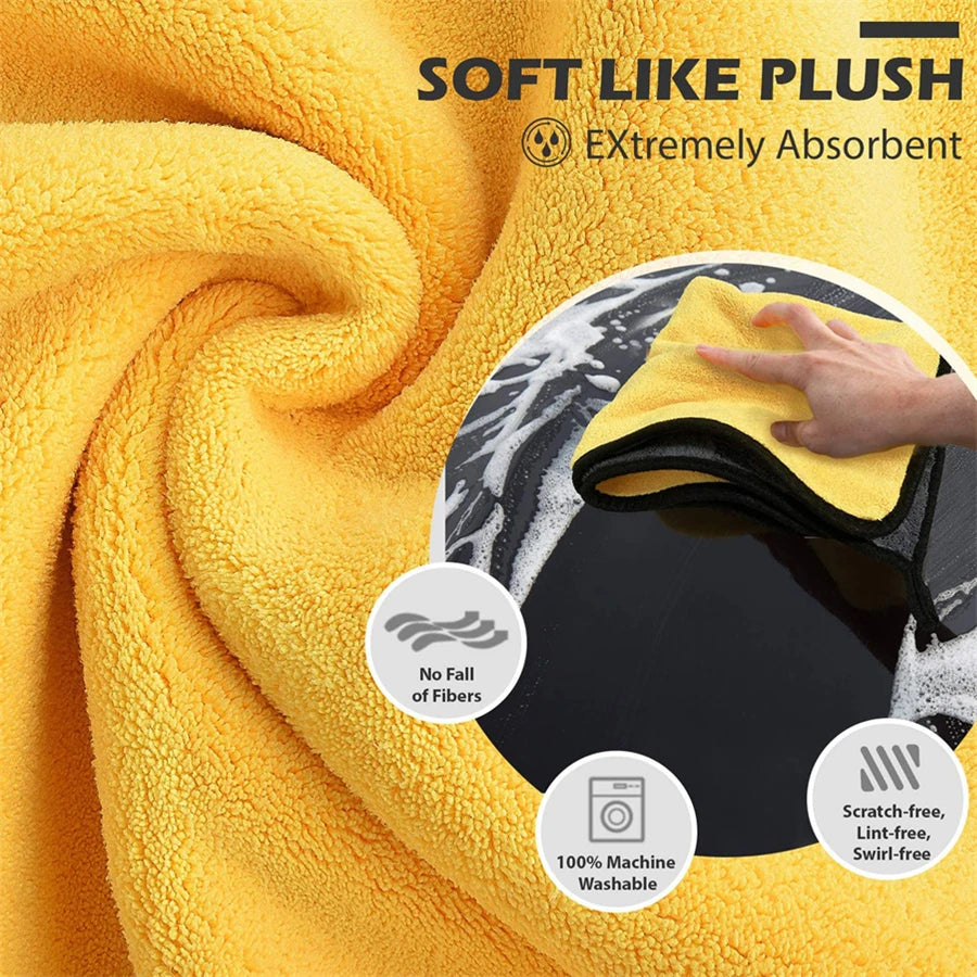 Double Layer Microfiber Car Towels