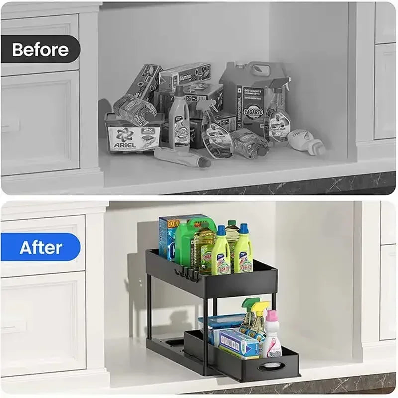 Sliding Cabinet Organizer Basket