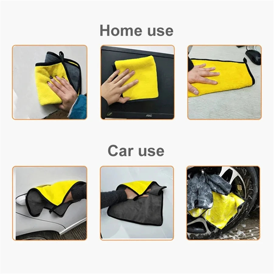 Double Layer Microfiber Car Towels