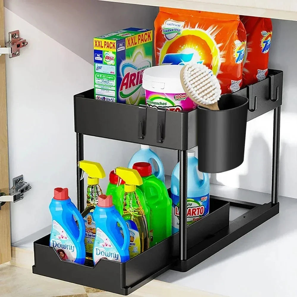 Sliding Cabinet Organizer Basket