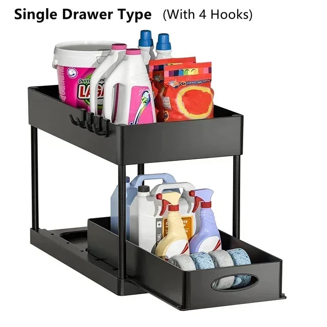 Sliding Cabinet Organizer Basket