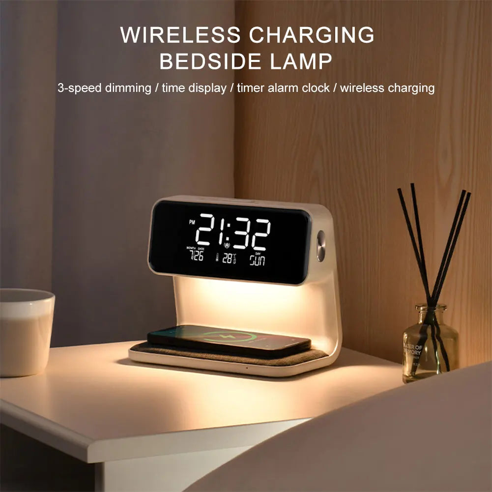 All-in-One Bedside Dock: Light, Clock & Charger