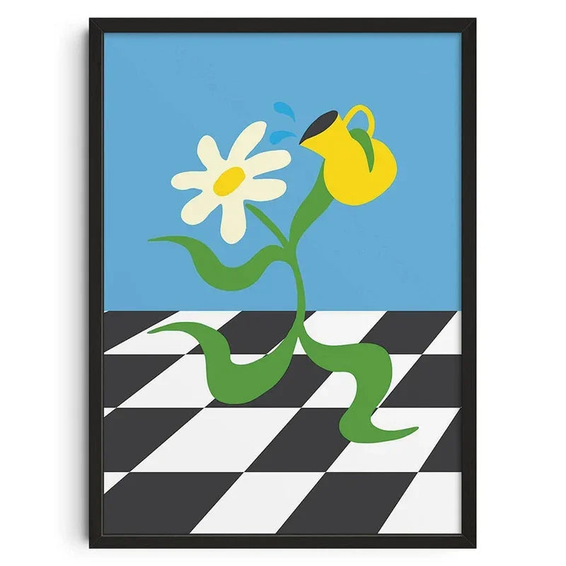 Retro Abstract Nourishing Soul Classic Wall Art,  Canvas Print Poster, Suitable for Home, Living Room, Room Decoration Painting