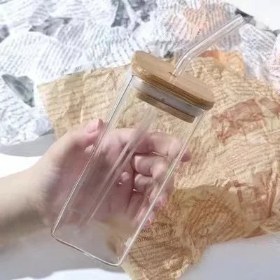 Square Heat-Resistant Glass Cup