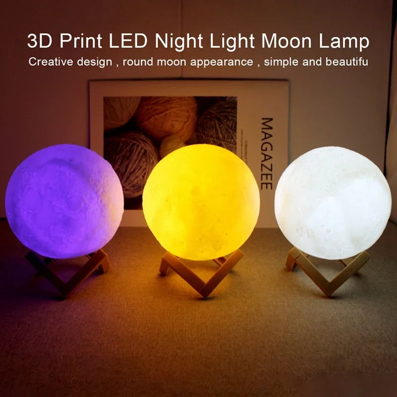 Galaxy Moon Night Light