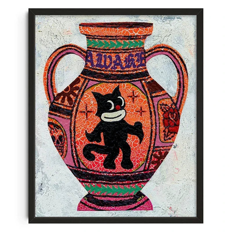 Retro Abstract Nourishing Soul Classic Wall Art,  Canvas Print Poster, Suitable for Home, Living Room, Room Decoration Painting