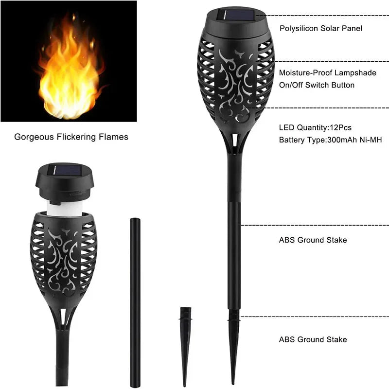 Solar Flame Torch Light
