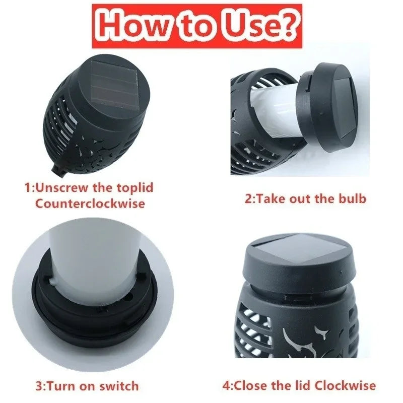 Solar Flame Torch Light