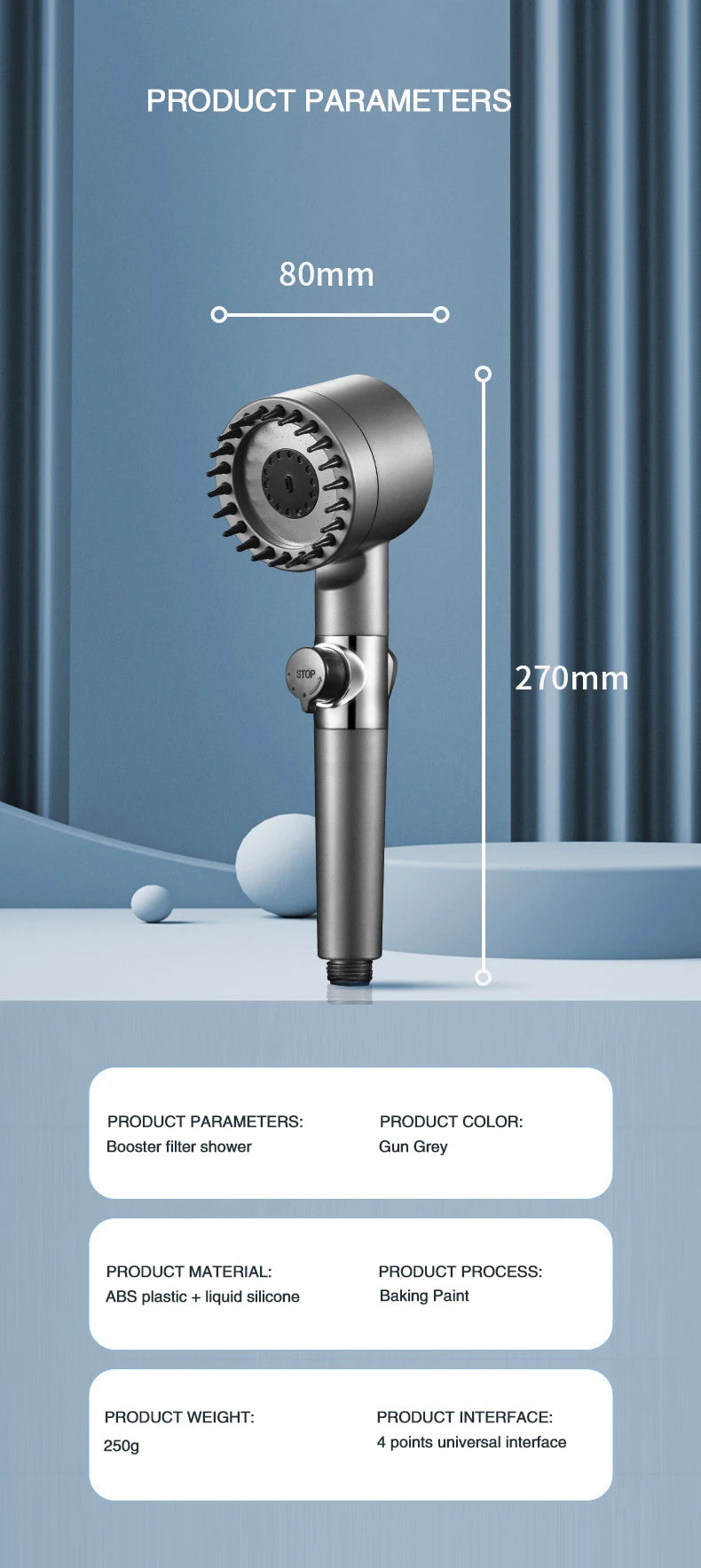 HydroPower Massage Showerhead
