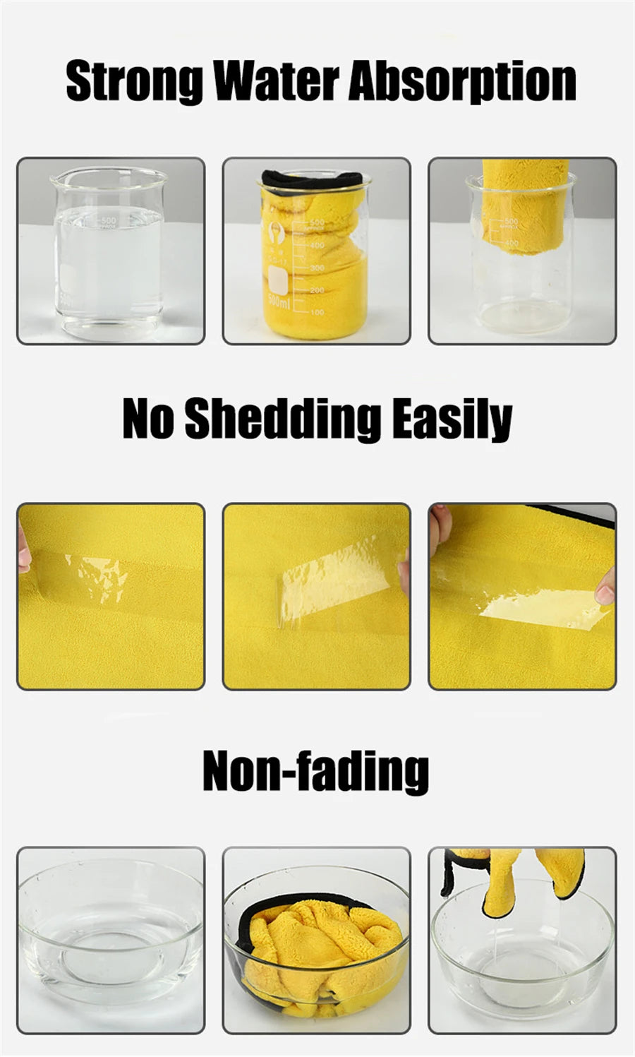 Double Layer Microfiber Car Towels