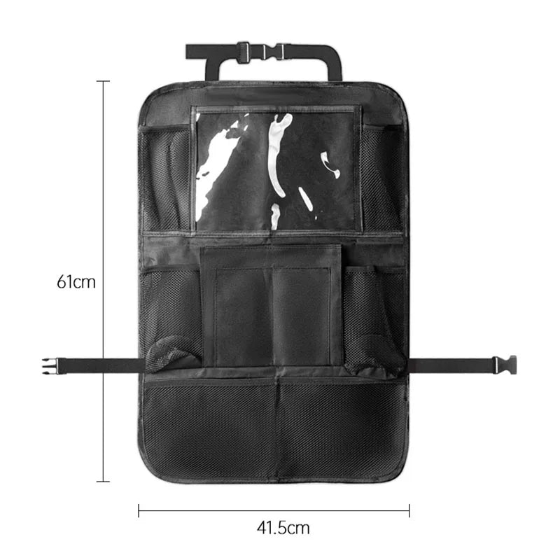 Universal Car Seat Back Protector with Storage Pockets