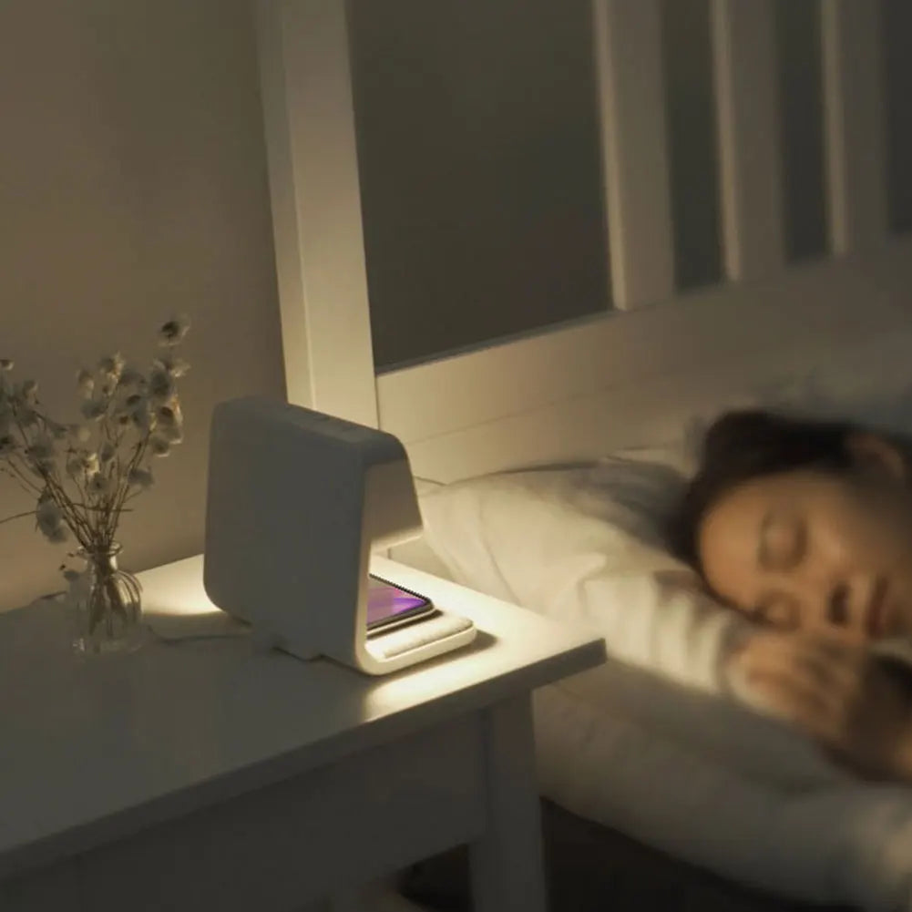 All-in-One Bedside Dock: Light, Clock & Charger