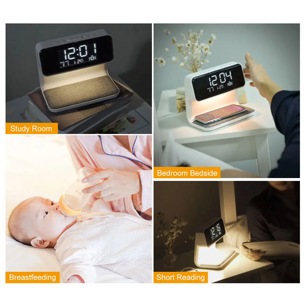 All-in-One Bedside Dock: Light, Clock & Charger