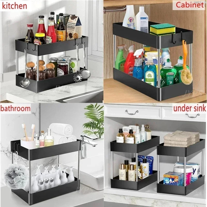 Sliding Cabinet Organizer Basket